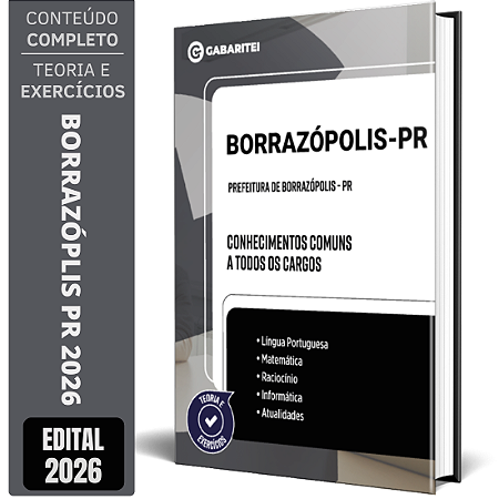 Apostila Prefeitura de Borrazópolis PR 2026 - Conhecimentos Comuns a todos os Cargos
