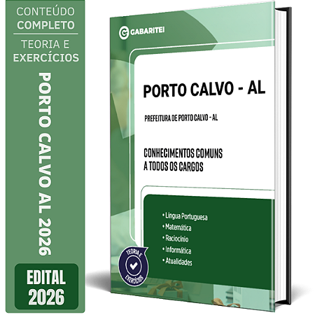 Apostila Prefeitura de Porto Calvo AL 2026 - Conhecimentos Comuns a todos os Cargos