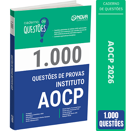 Livro 1.000 Questões Gabaritadas do Instituto AOCP