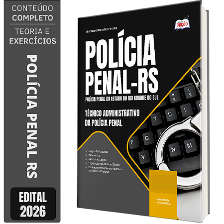Apostila Polícia Penal RS 2026 - Técnico Administrativo da Polícia Penal