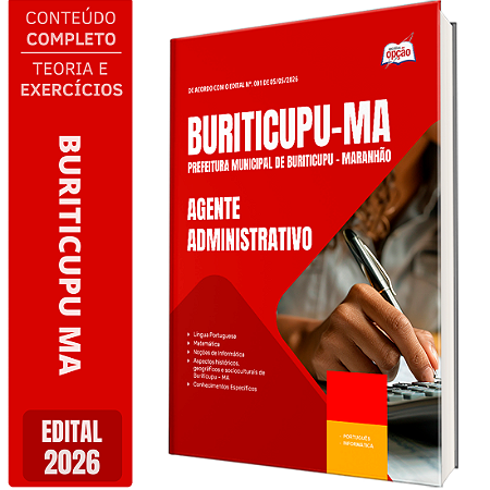 Apostila Prefeitura de Buriticupu MA 2026 - Agente Administrativo