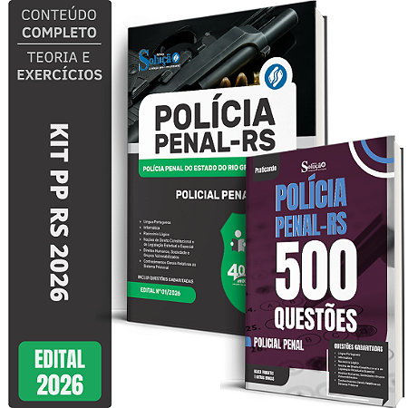 Kit Apostila Polícia Penal RS 2026 - Policial Penal + 500 Questões