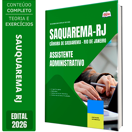 Apostila Câmara de Saquarema RJ 2026 - Assistente Administrativo