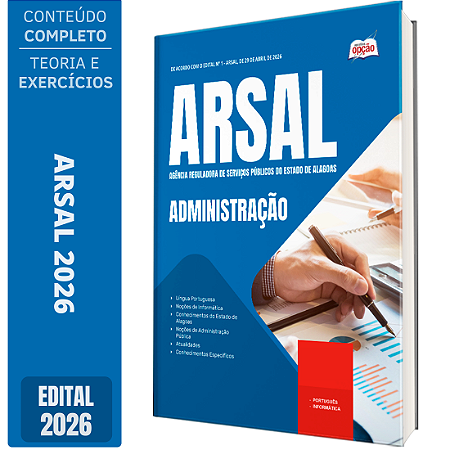Apostila ARSAL 2026 Analista de Regulação - Administração