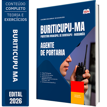 Apostila Prefeitura de Buriticupu MA 2026 - Agente de Portaria