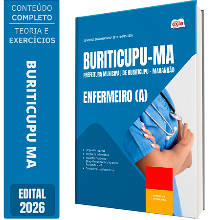 Apostila Prefeitura de Buriticupu MA 2026 - Enfermeiro(a)