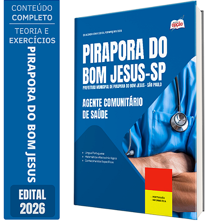 Apostila Prefeitura de Pirapora do Bom Jesus SP 2026 - Agente Comunitário de Saúde