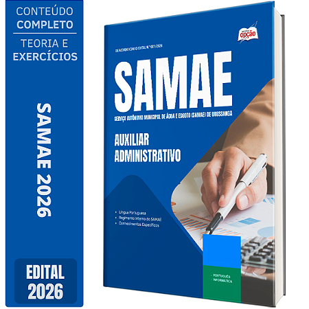 Apostila SAMAE de Urussanga SC 2026 - Auxiliar Administrativo