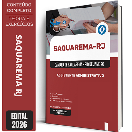 Apostila Câmara de Saquarema RJ 2026 - Assistente Administrativo