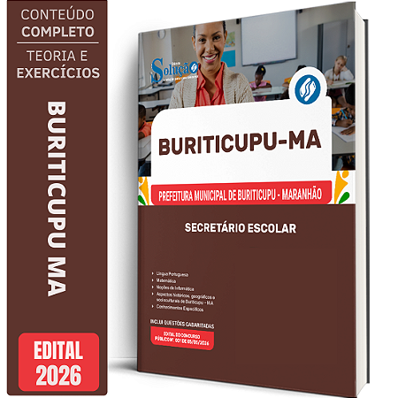 Apostila Prefeitura de Buriticupu MA 2026 - Secretário Escolar