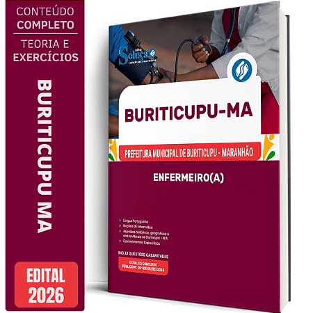 Apostila Prefeitura de Buriticupu MA 2026 - Enfermeiro(a)