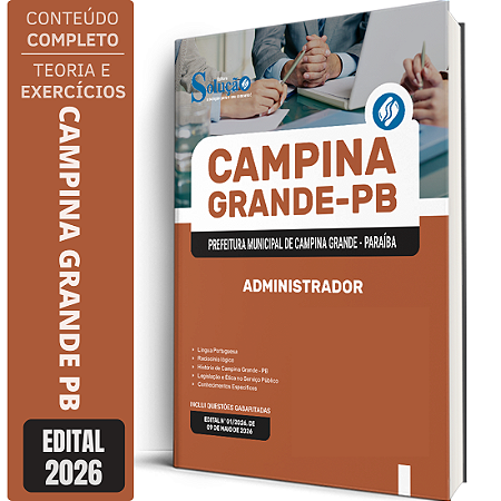 Apostila Prefeitura de Campina Grande PB 2026 - Administrador