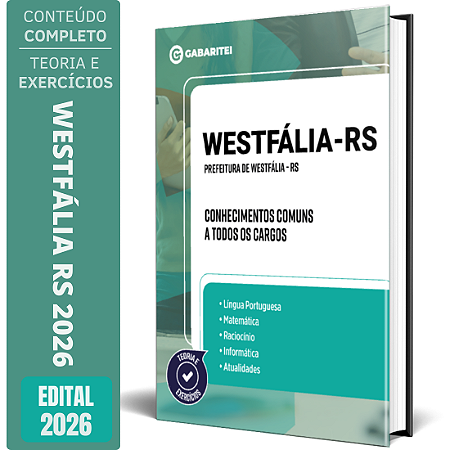 Apostila Prefeitura de Westfália RS 2026 - Conhecimentos Comuns a todos os Cargos