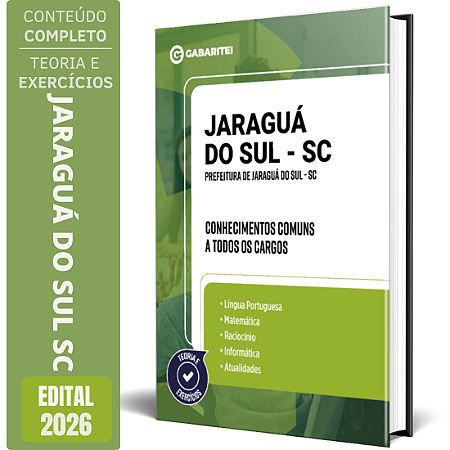 Apostila Prefeitura de Jaraguá do Sul SC 2026 - Conhecimentos Comuns a todos os Cargos