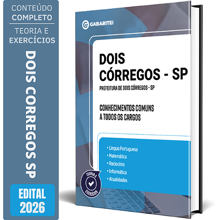 Apostila Prefeitura de Dois Córregos SP 2026 - Conhecimentos Comuns a todos os Cargos