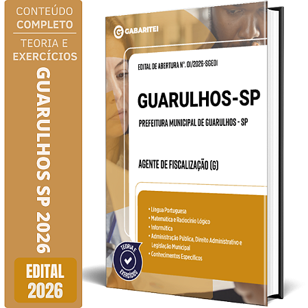 Apostila Prefeitura de Guarulhos SP 2026 - Agente de Fiscalização