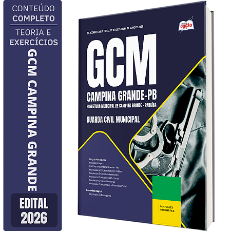 Apostila Prefeitura de Campina Grande PB 2026 GCM - Guarda Civil Municipal
