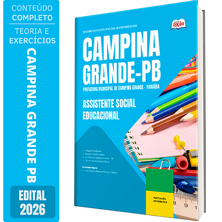 Apostila Prefeitura de Campina Grande PB 2026 - Assistente Social Educacional