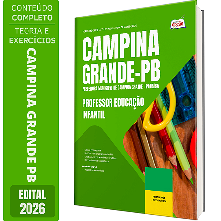 Apostila Prefeitura de Campina Grande PB 2026 - Professor Educação Infantil