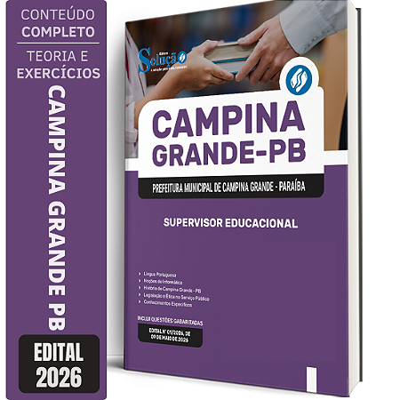 Apostila Prefeitura de Campina Grande PB 2026 - Supervisor Educacional