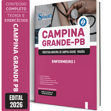 Apostila Prefeitura de Campina Grande PB 2026 - Enfermeiro 1
