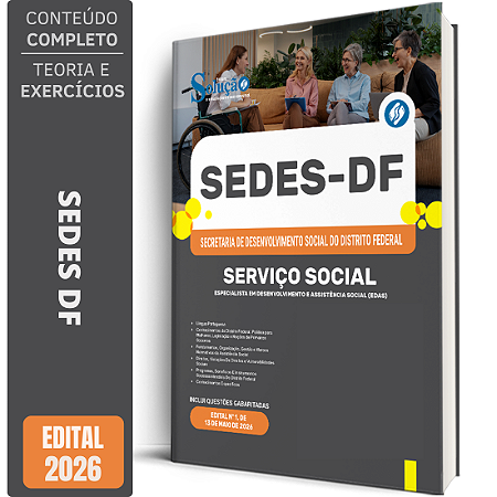 Apostila SEDES DF 2026 Especialista em Desenvolvimento e Assistência Social (EDAS) - Serviço Social