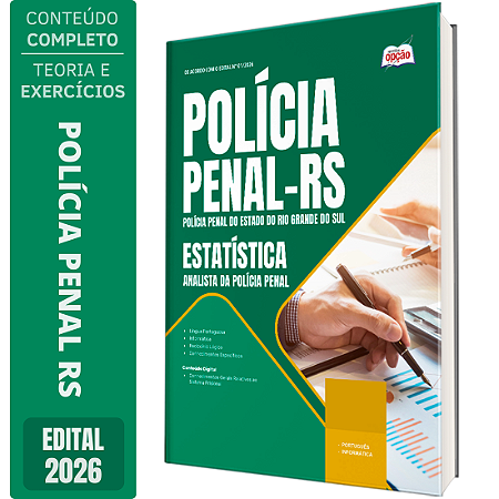 Apostila Polícia Penal RS 2026 Analista da Polícia Penal - Estatística