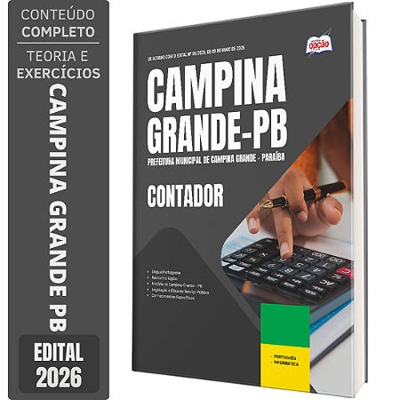 Apostila Prefeitura de Campina Grande PB 2026 - Contador
