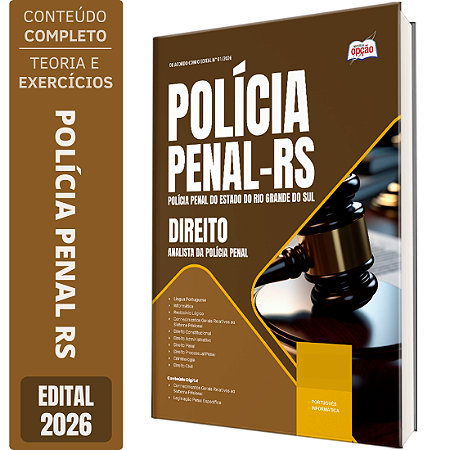 Apostila Polícia Penal RS 2026 - Analista da Polícia Penal - Direito