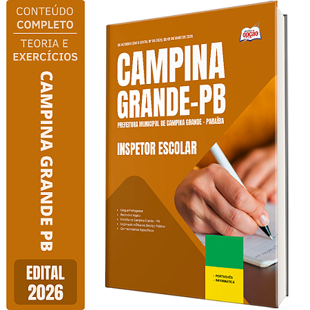 Apostila Prefeitura de Campina Grande PB 2026 - Inspetor Escolar
