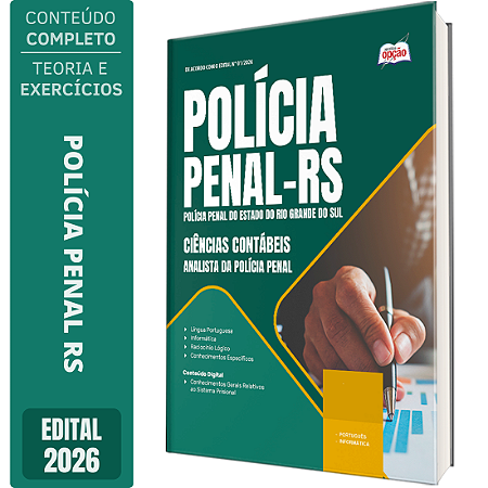 Apostila Polícia Penal RS 2026 Analista da Polícia Penal - Ciências Contábeis