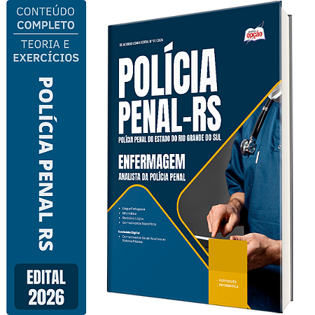 Apostila Polícia Penal RS 2026 Analista da Polícia Penal - Enfermagem