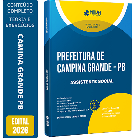 Apostila Prefeitura de Campina Grande PB 2026 - Assistente Social