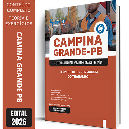 Apostila Prefeitura de Campina Grande PB 2026 - Técnico de Enfermagem do Trabalho