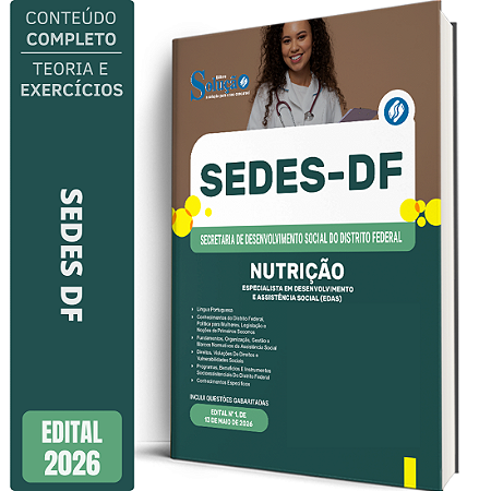 Apostila SEDES DF 2026 Especialista em Desenvolvimento e Assistência Social (EDAS) - Nutrição