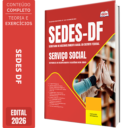 Apostila SEDES DF 2026 Especialista em Desenvolvimento e Assistência Social (EDAS) - Serviço Social