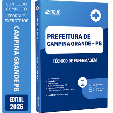 Apostila Prefeitura de Campina Grande PB 2026 - Técnico de Enfermagem