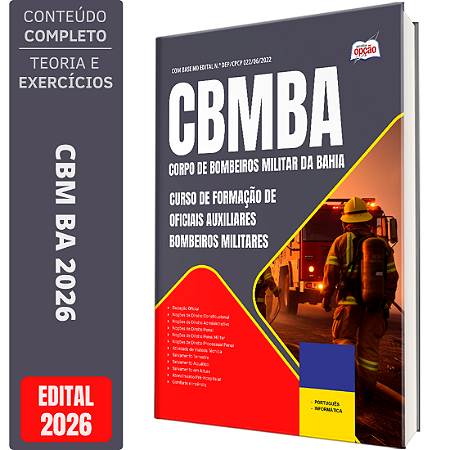 Apostila CBM BA 2026 - Curso de Formação de Oficiais Auxiliares Bombeiros Militares