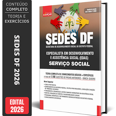 Apostila Sedes DF 2026 - Especialista em Desenvolvimento E Assistência Social (EDAS): Serviço Social