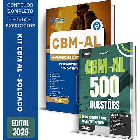 Kit Apostila CBM AL 2026 - Praça Bombeiro Militar Combatente + Questões