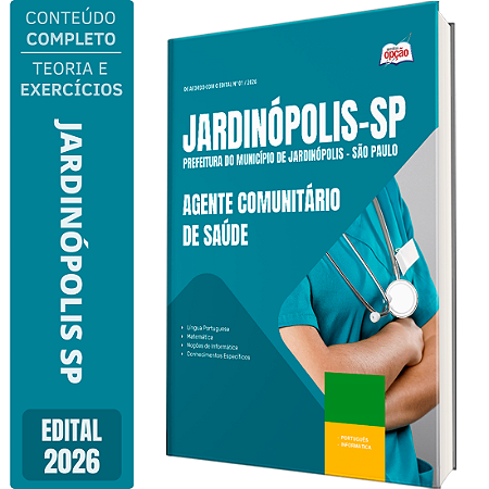 Apostila Prefeitura de Jardinópolis SP 2026 - Agente Comunitário de Saúde