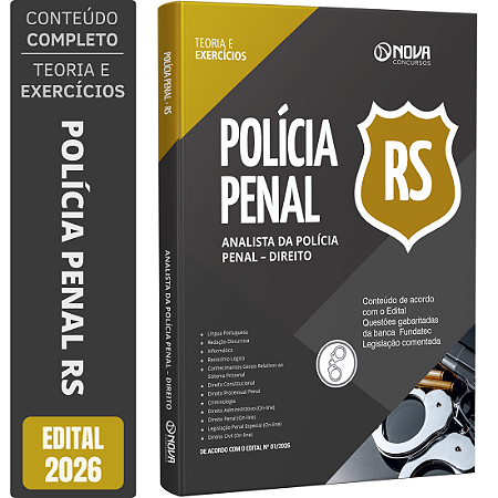 Apostila PP RS 2026 - Analista da Polícia Penal - DIREITO