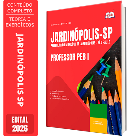 Apostila Prefeitura de Jardinópolis SP 2026 - Professor PEB 1