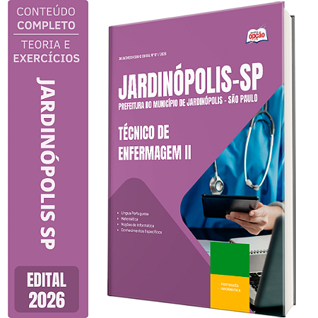 Apostila Prefeitura de Jardinópolis SP 2026 - Técnico de Enfermagem 2