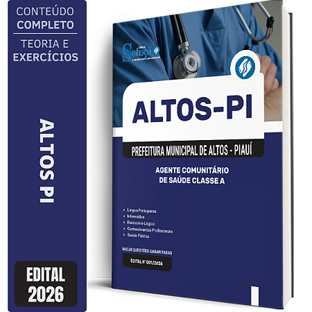 Apostila Prefeitura de Altos PI 2026 - Agente Comunitário de Saúde Classe A