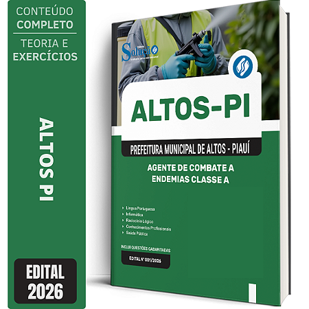 Apostila Prefeitura de Altos PI 2026 - Agente de Combate a Endemias Classe A