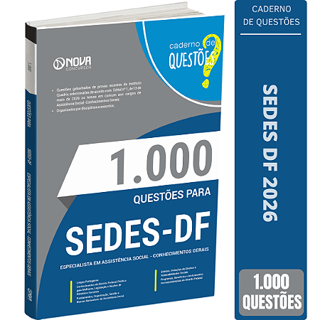 Livro 1000 Questões SEDES DF - Especialista em Desenvolvimento e Assistência Social (EDAS)