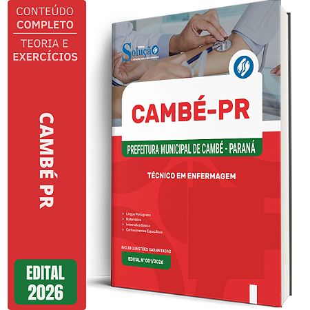 Apostila Prefeitura de Cambé PR 2026 - Técnico em Enfermagem