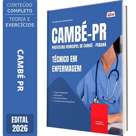 Apostila Prefeitura de Cambé PR 2026 - Técnico em Enfermagem