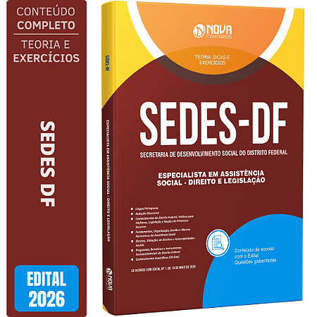 Apostila SEDES DF 2026 - Direito e Legislação